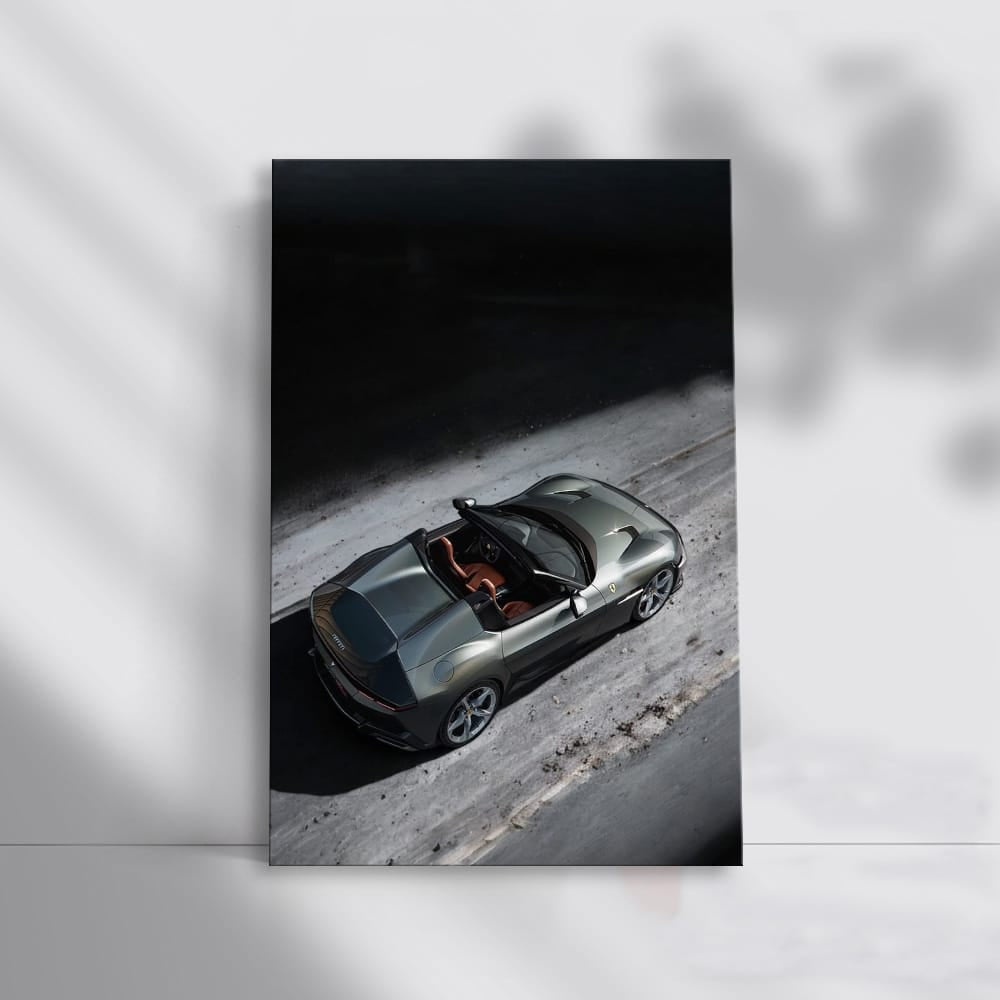 Urban Jade: Ferrari 12-Cylinder Roars Through Metropolis