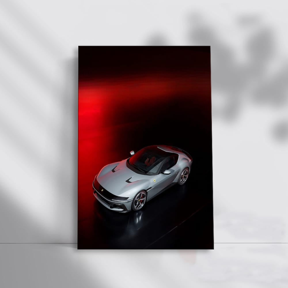 Ferrari 12-Cylinder in Red Rays - Iconic Speed and Elegance