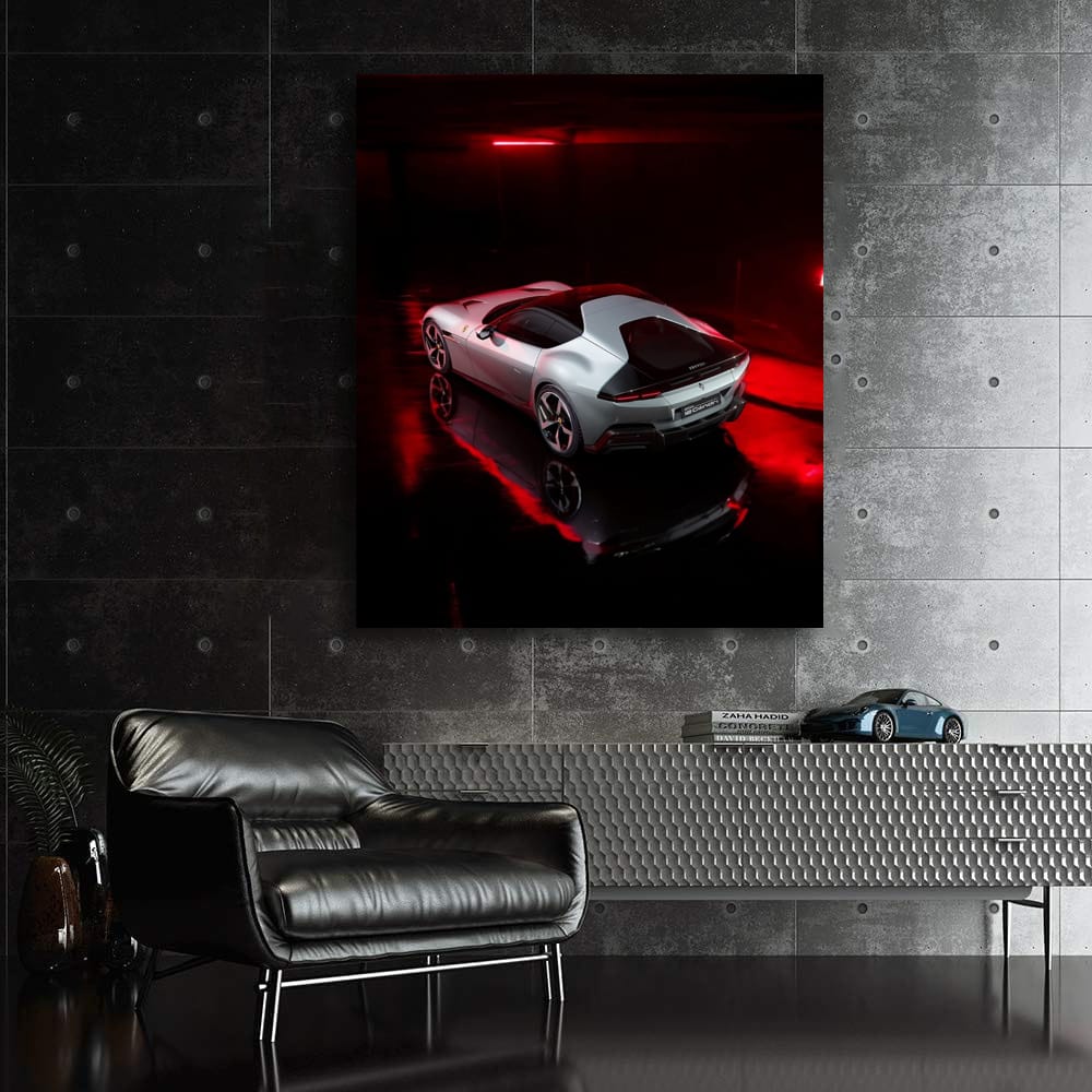 Ferrari 12 Cylinders in Red Rays - Legacy of Speed