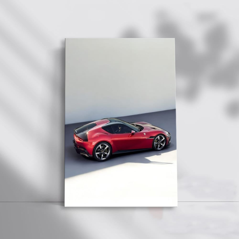 Ferrari 12-Cylinder Red Beauty Parked - Speed & Elegance