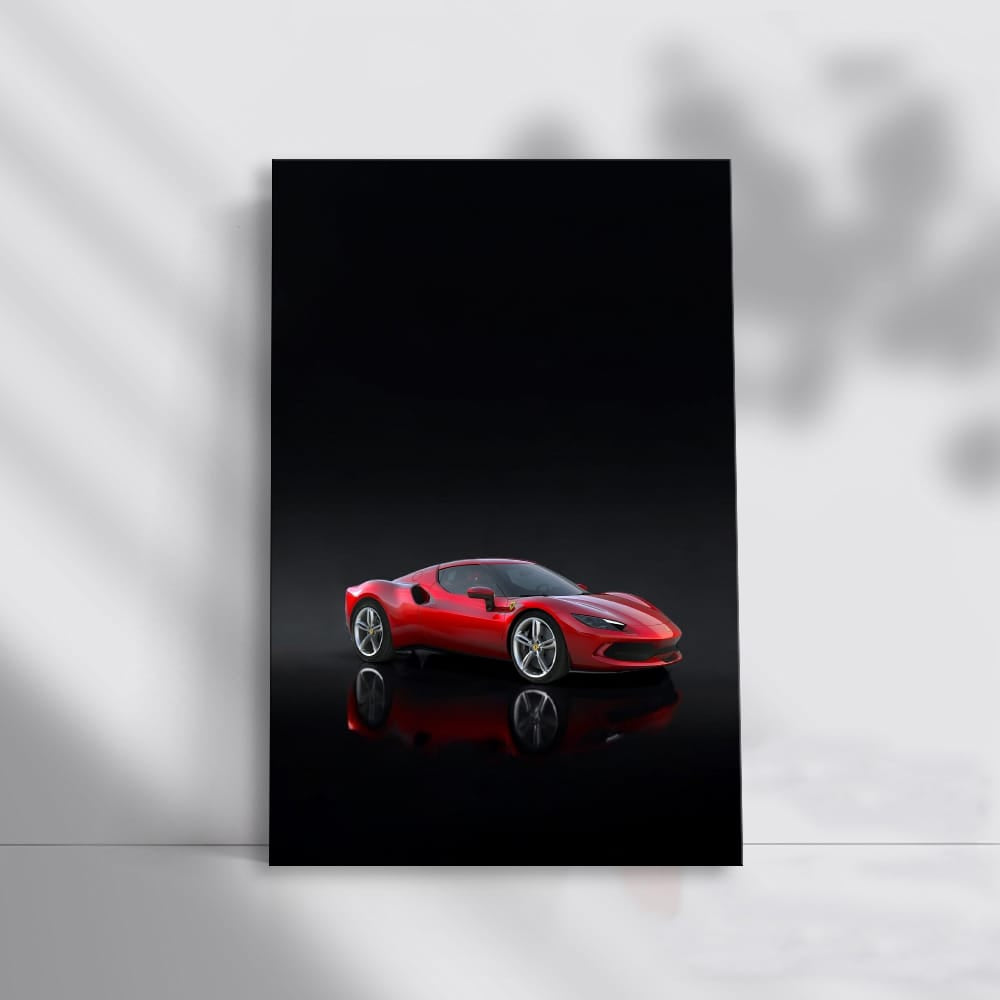 Ferrari 296 GTB in Red - Parked Elegance and Power