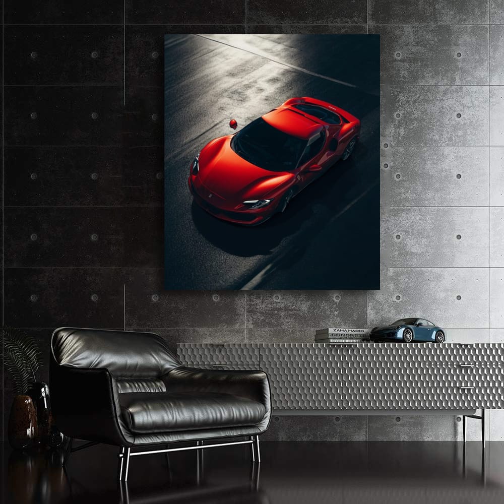 Red Ferrari 296 GTB Parked - Sleek Powerhouse on Display