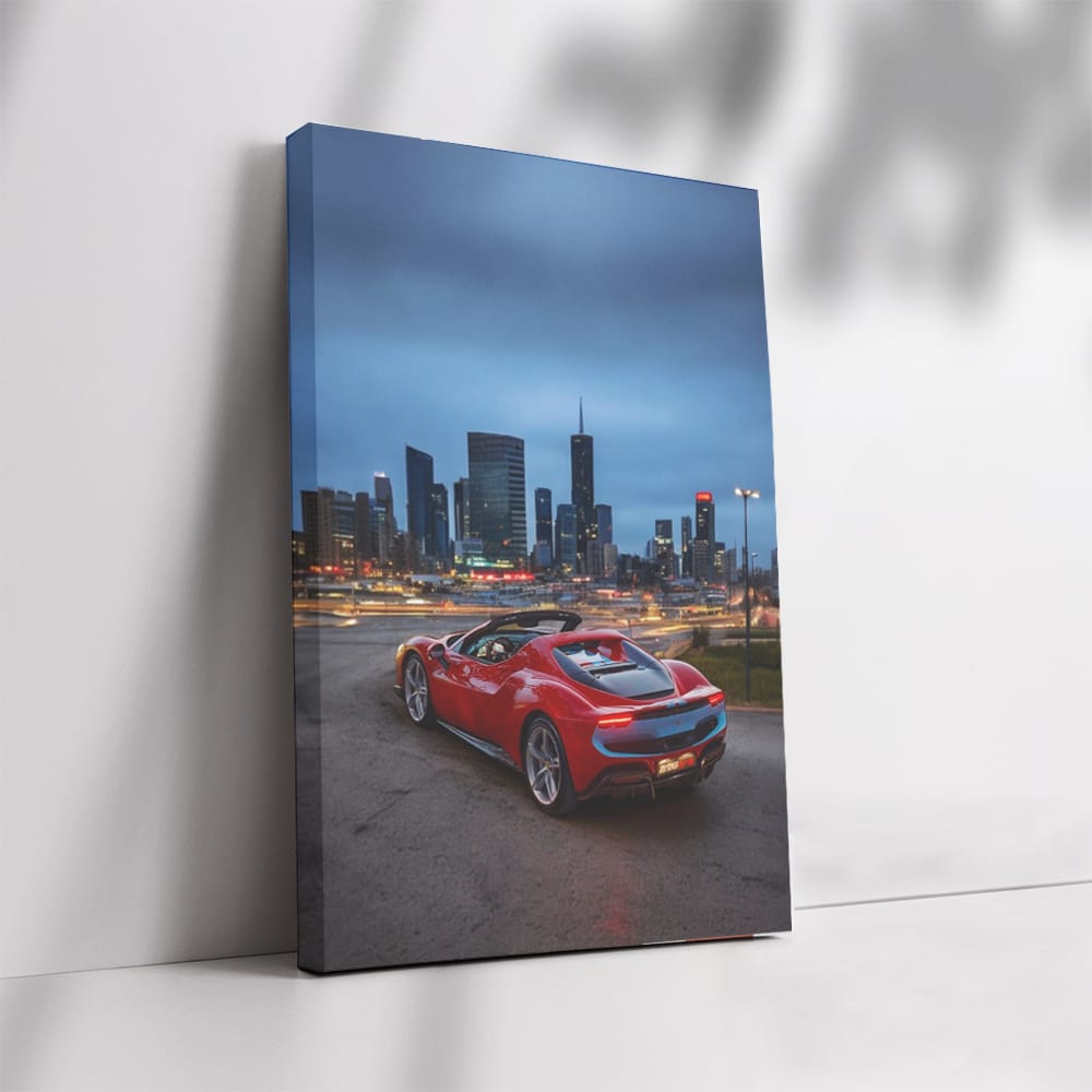 Ferrari 296 GTS in Urban Setting - Sleek and Fast Machine