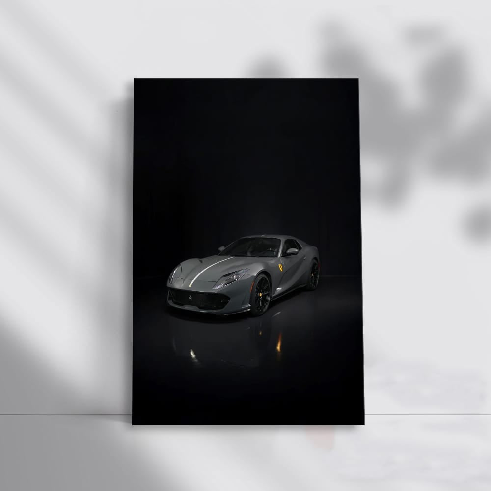 Ferrari 812 GTS in Dimly Lit Parking Lot - Power Meets Elegance