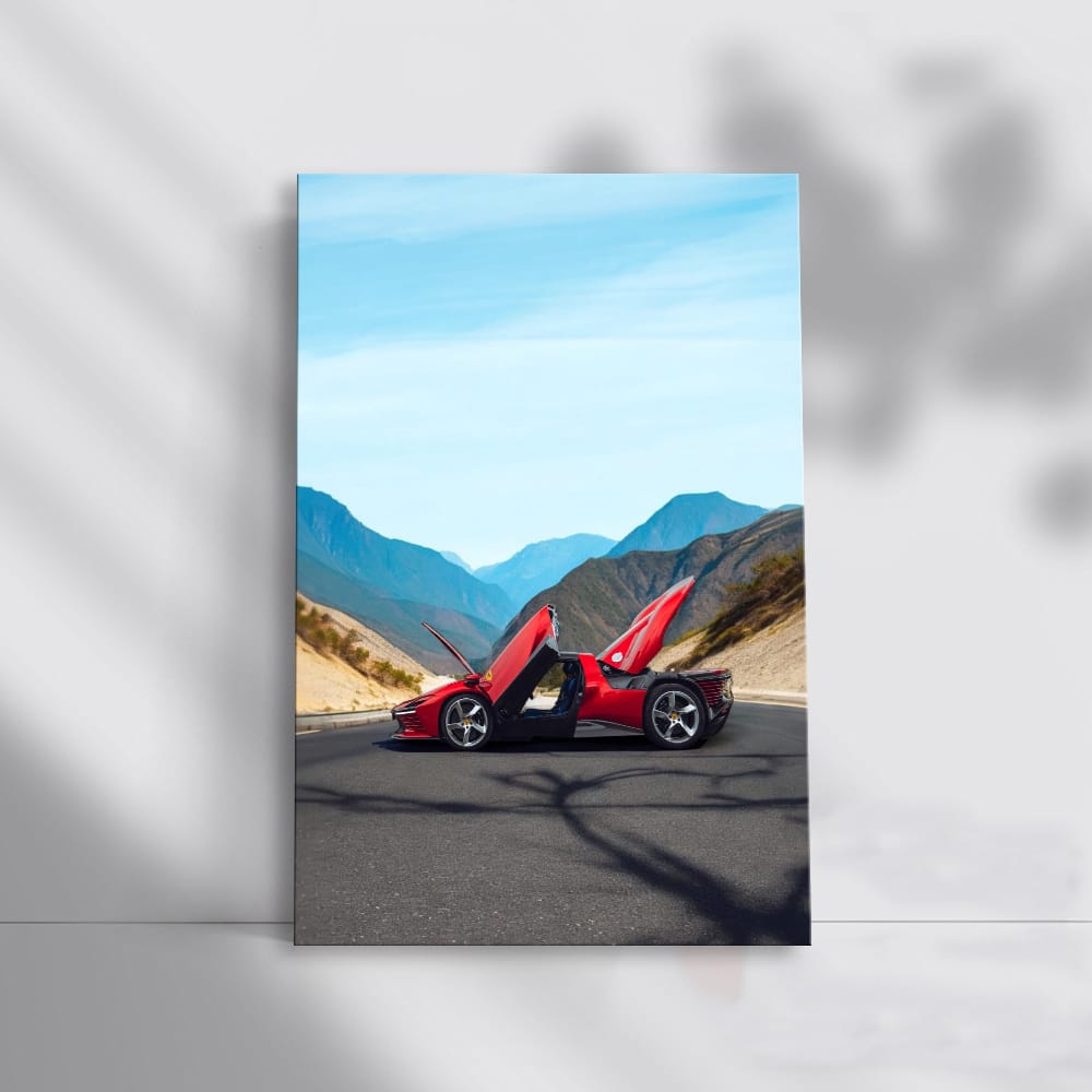 Ferrari Daytona SP3 in Red - Masterpiece in Mountains