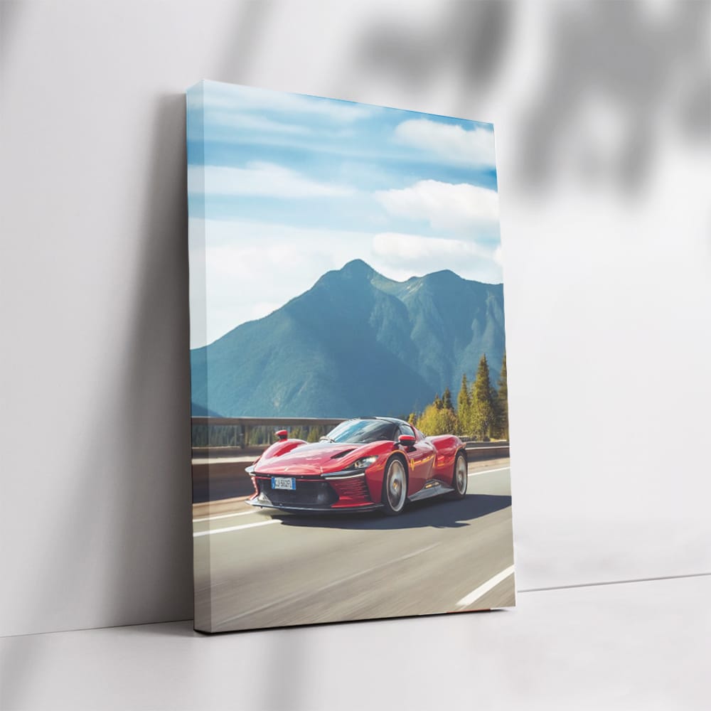Red Ferrari Daytona SP3 in Mountain Scenery - Pure Elegance