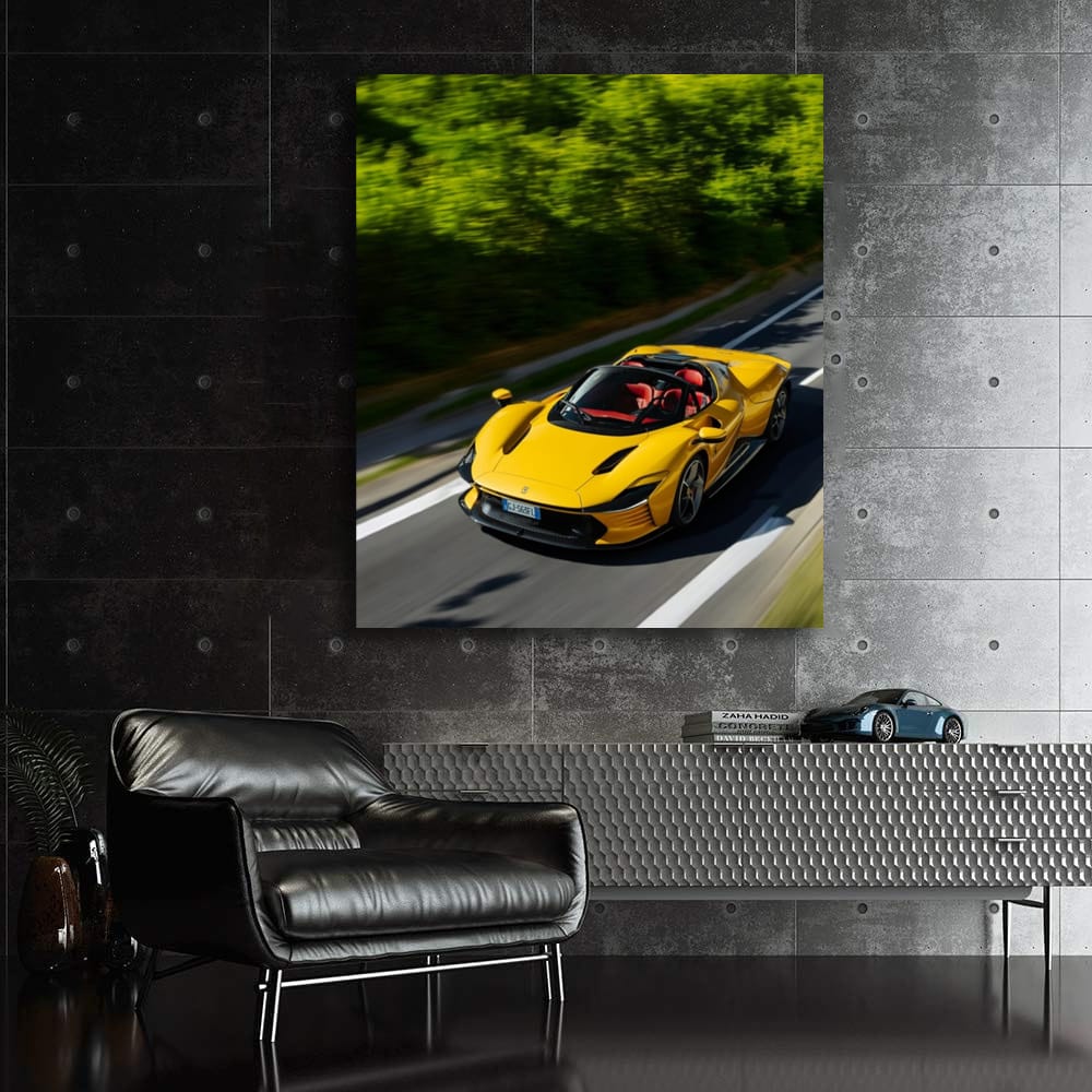 Ferrari Daytona SP3 in Yellow - Road Icon of Speed