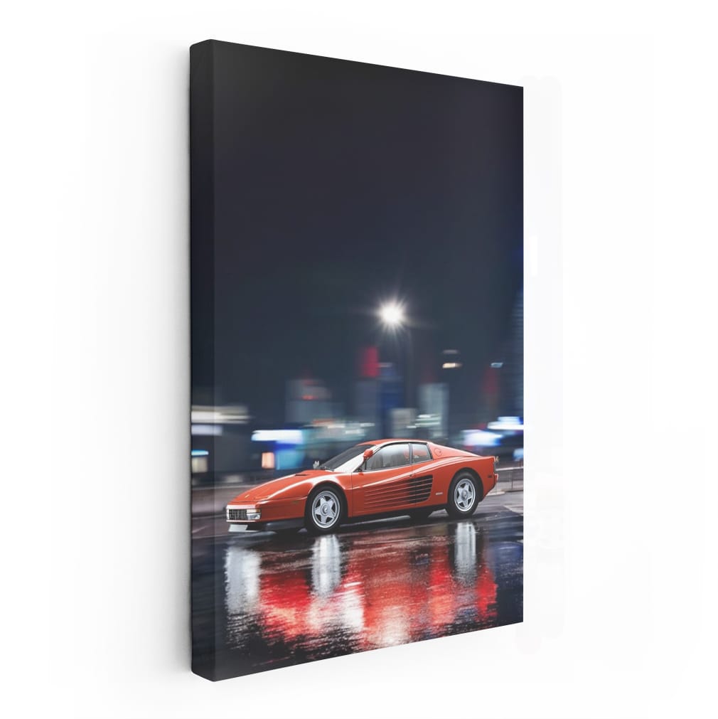 Ferrari F512 M in City at Night - Iconic Performance Machine