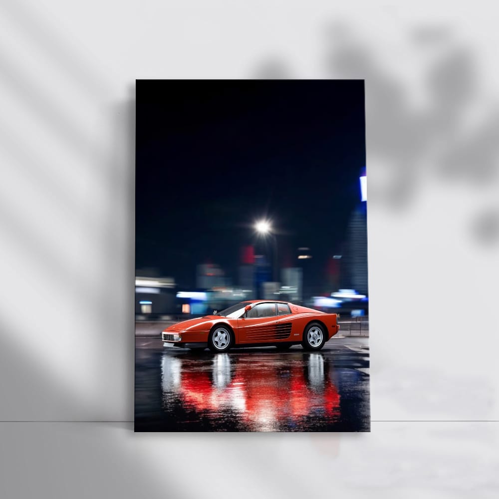 Ferrari F512 M in City at Night - Iconic Performance Machine