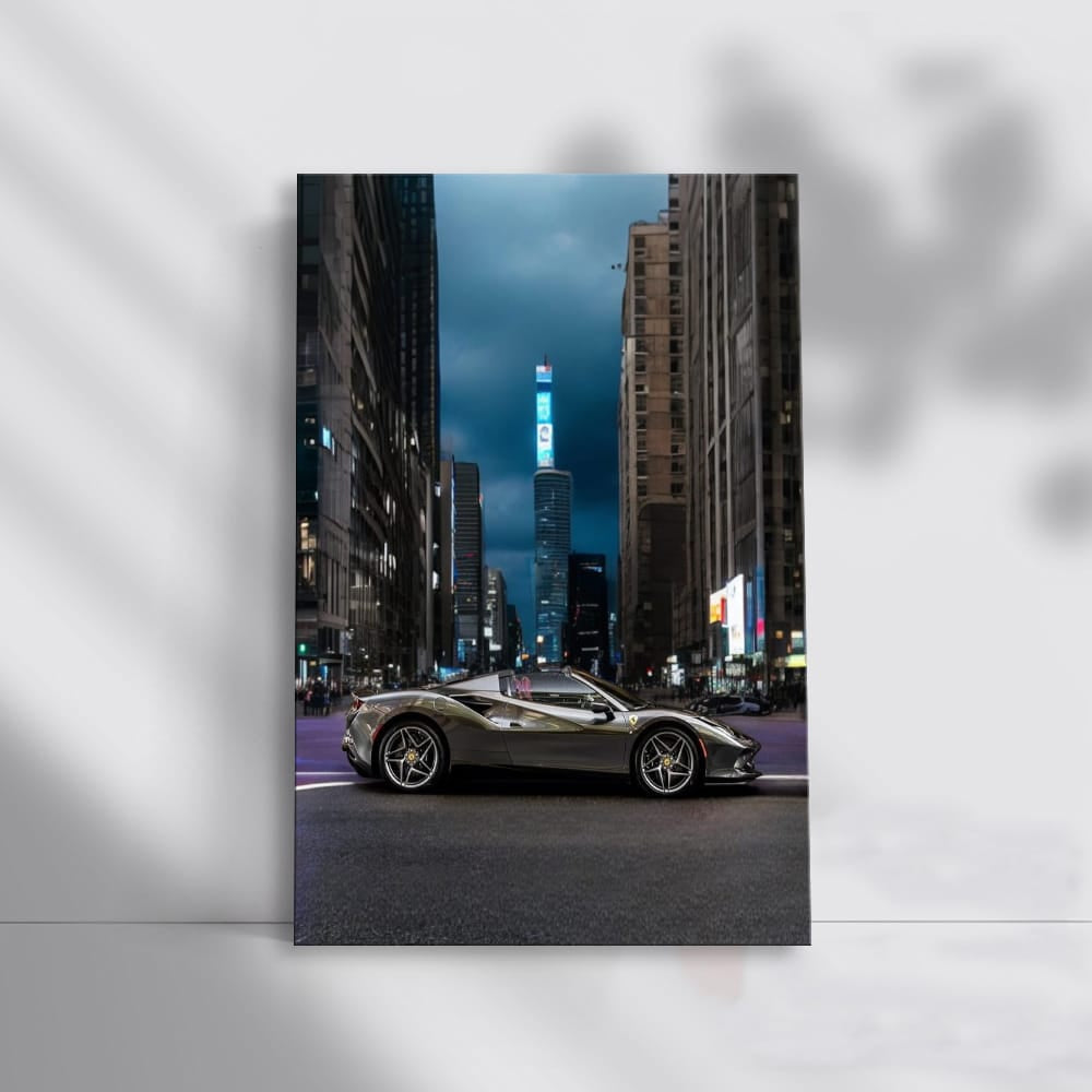 Ferrari F8 Spider in Cityscape - Speed Meets Elegance