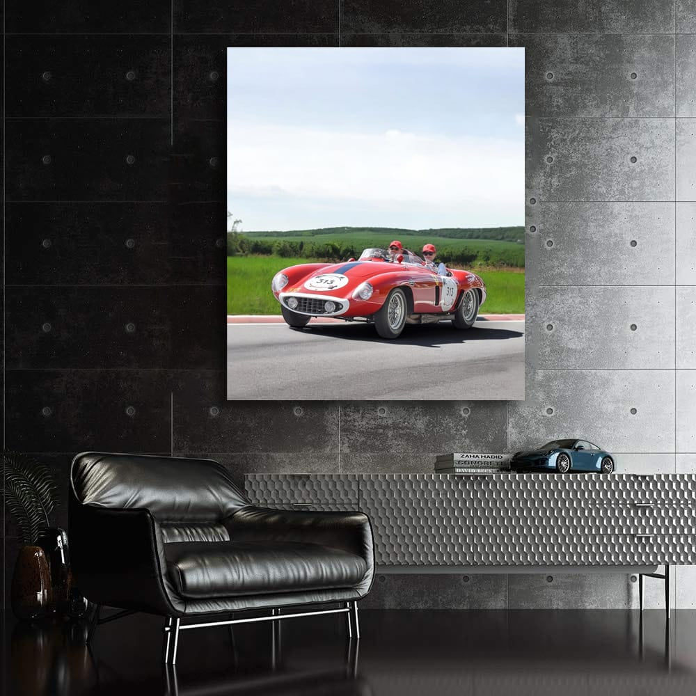 Vintage Ferrari in Natural Setting - Timeless Elegance