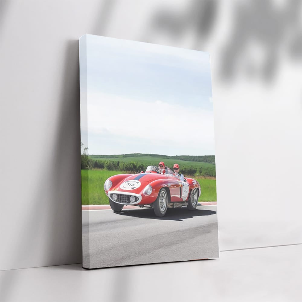 Vintage Ferrari in Natural Setting - Timeless Elegance