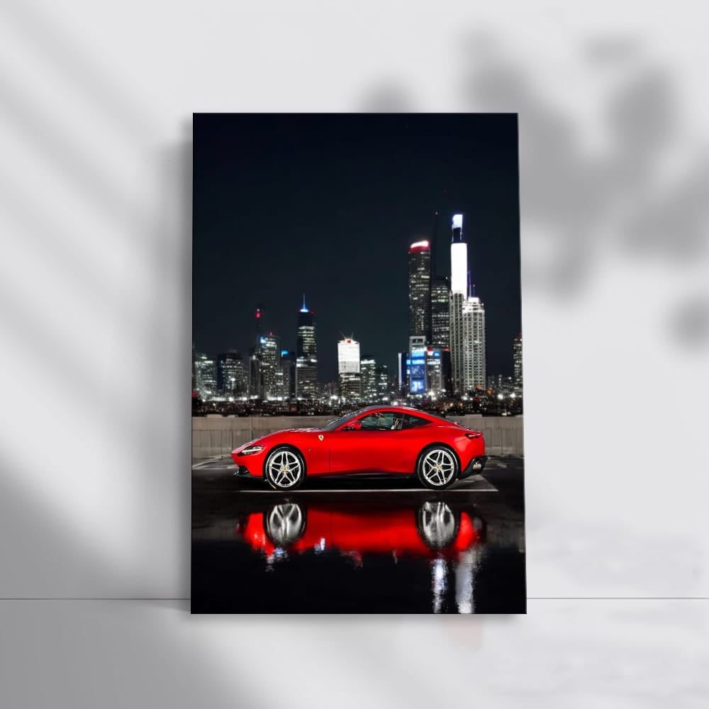 Night Drive with Ferrari Roma - Sleek Elegance in Motion