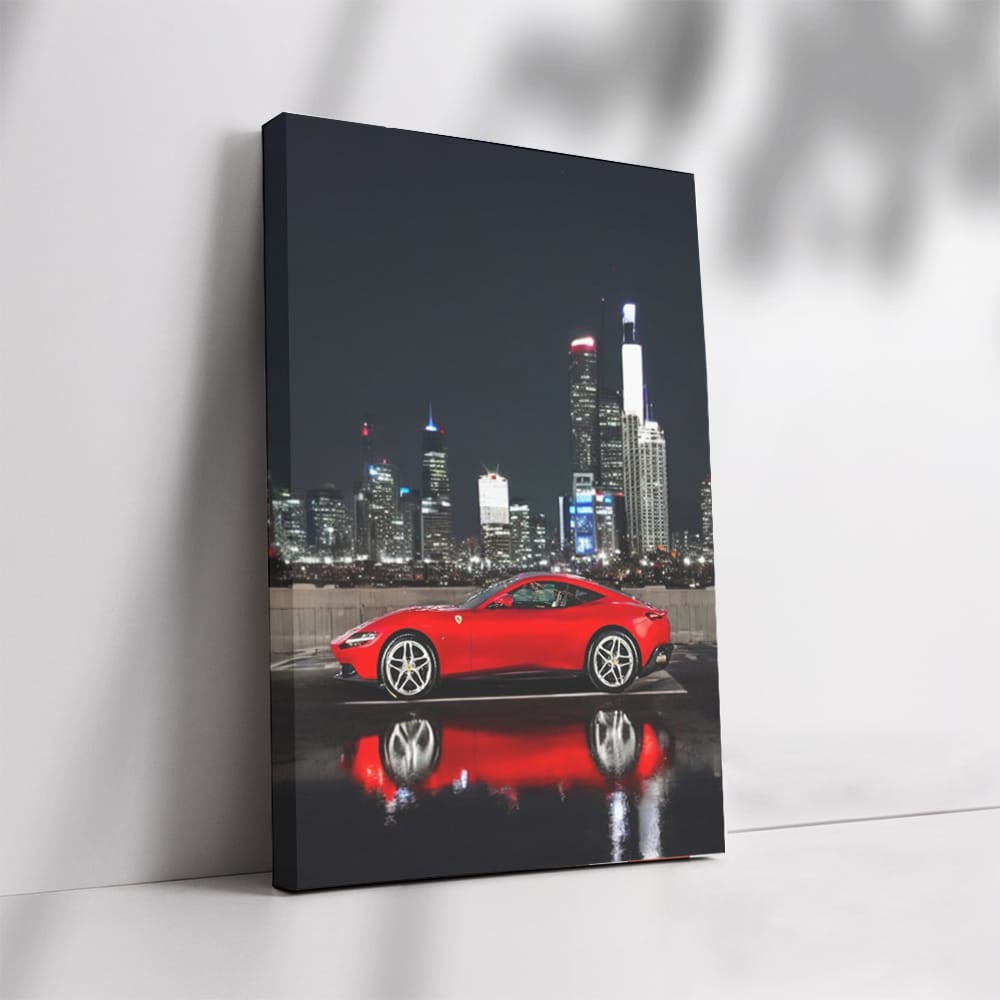 Night Drive with Ferrari Roma - Sleek Elegance in Motion