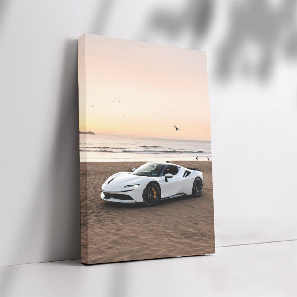 Ferrari SF90 Stradale at Sunset Beach - Power and Elegance