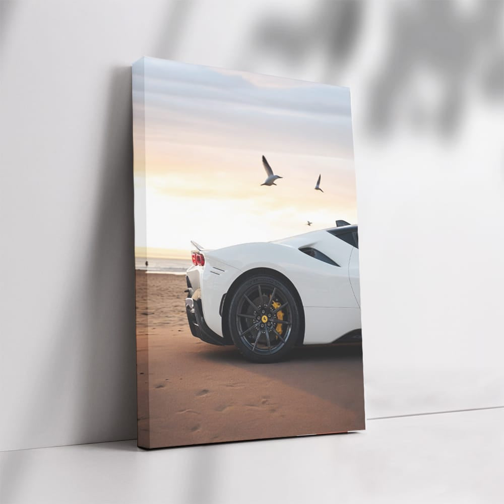 Ferrari SF90 Stradale Sunset Beach - Elegance and Power