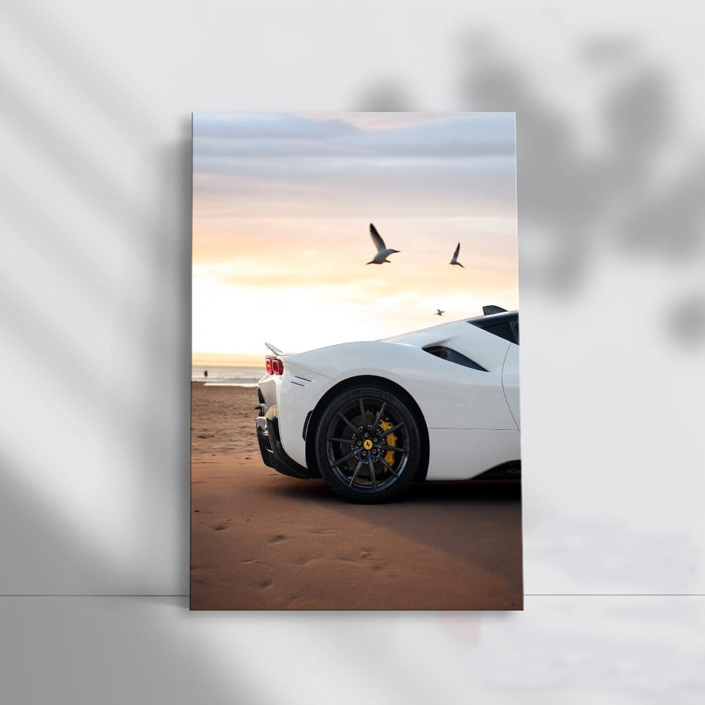 Ferrari SF90 Stradale Sunset Beach - Elegance and Power