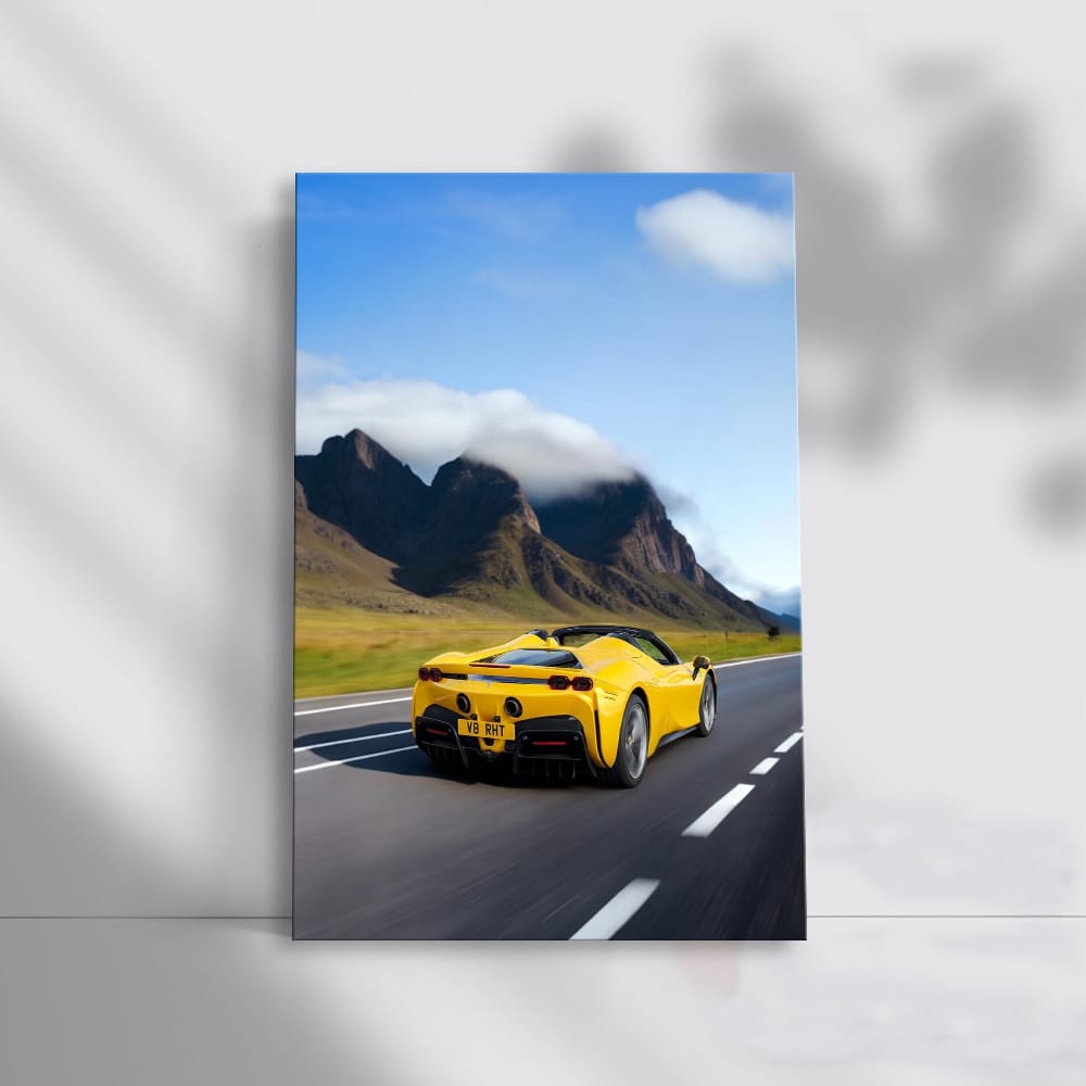 Ferrari in Majestic Mountains - Speed and Elegance