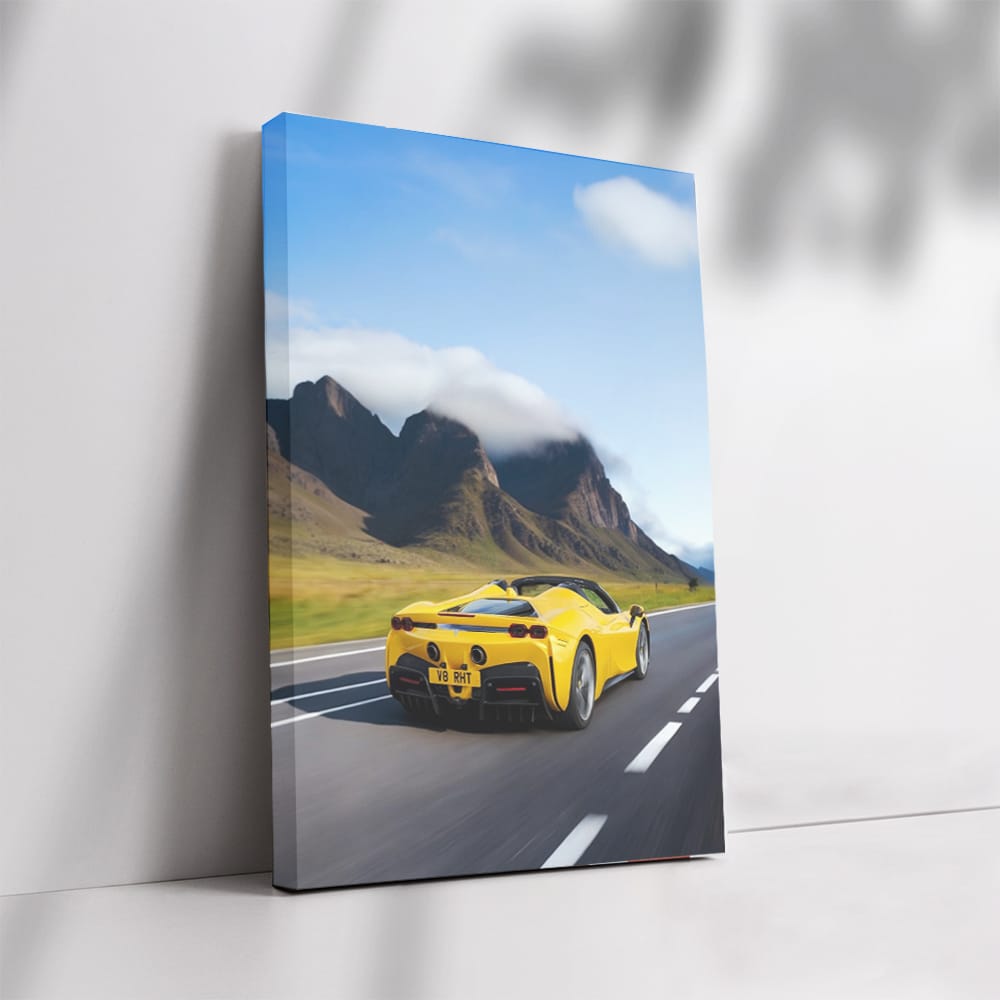Ferrari in Majestic Mountains - Speed and Elegance