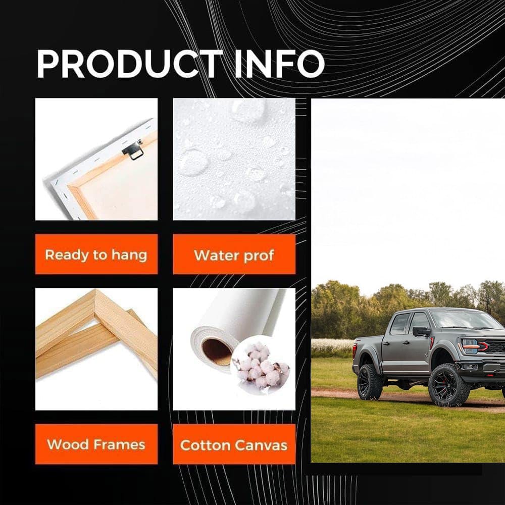Ford F-Series on Grass Trail, White Field Backdrop - Rugged Strength