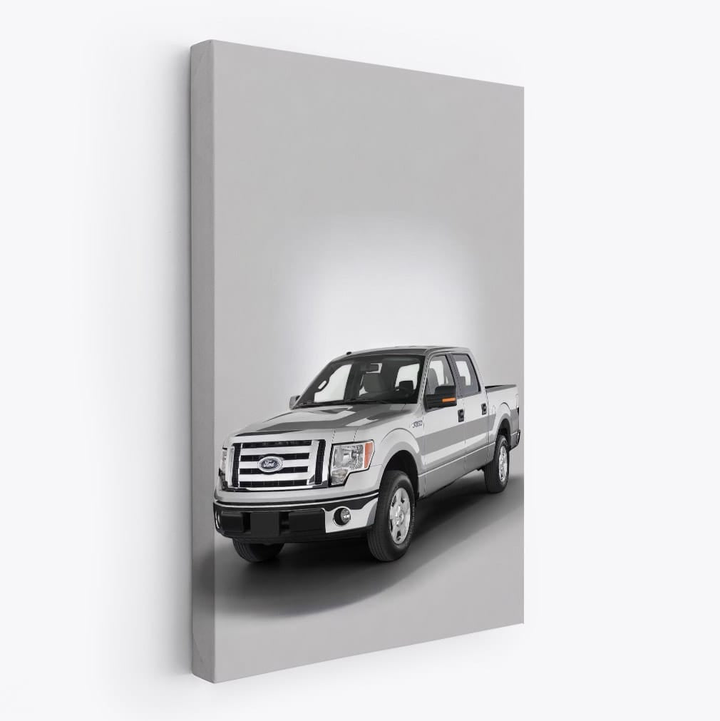 Ford F-Series Truck on Sleek Gray Background - Unstoppable Power