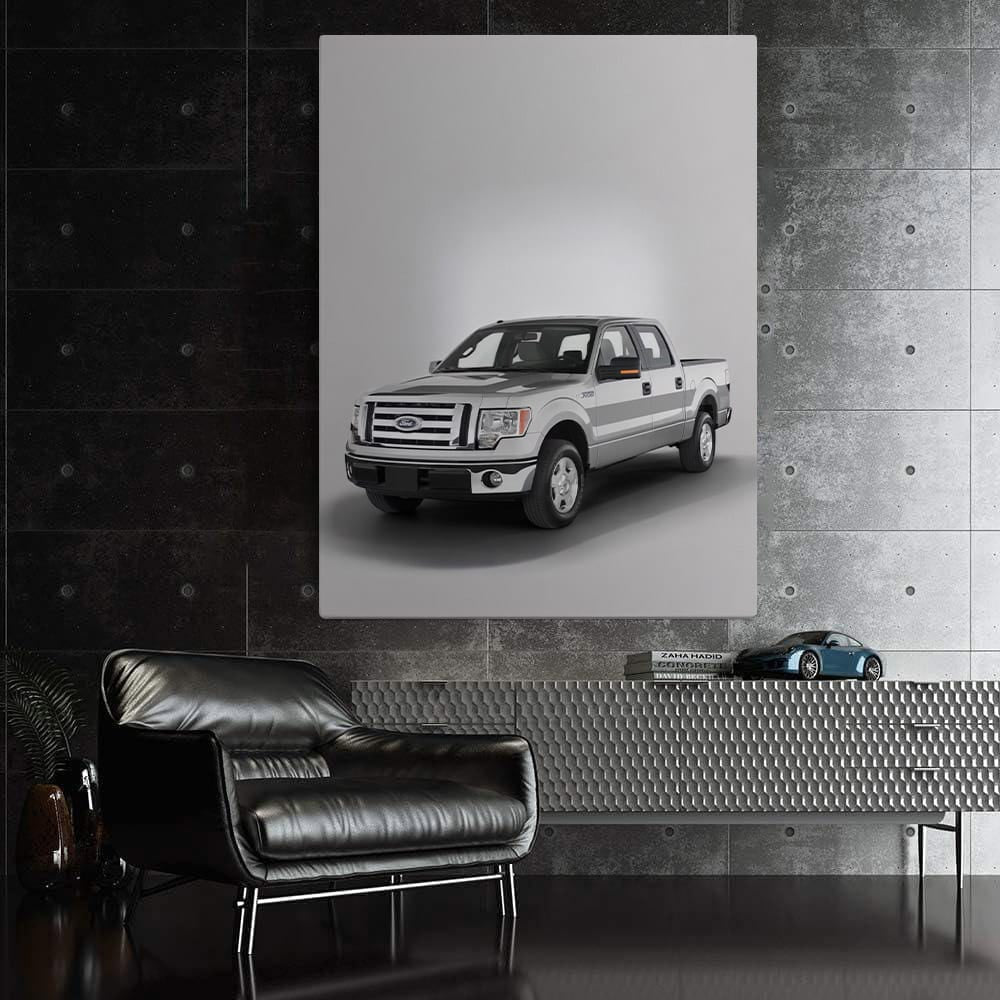 Ford F-Series Truck on Sleek Gray Background - Unstoppable Power