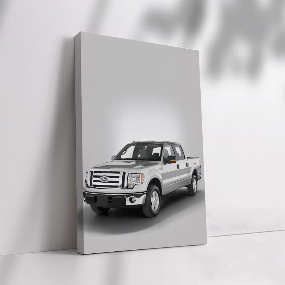 Ford F-Series Truck on Sleek Gray Background - Unstoppable Power