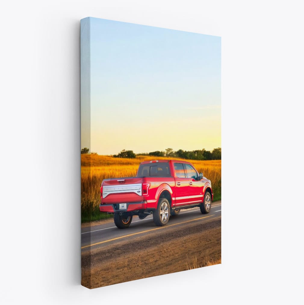 Ford F-Series on Country Road, Wheat Field Backdrop - Tough & Reliable
