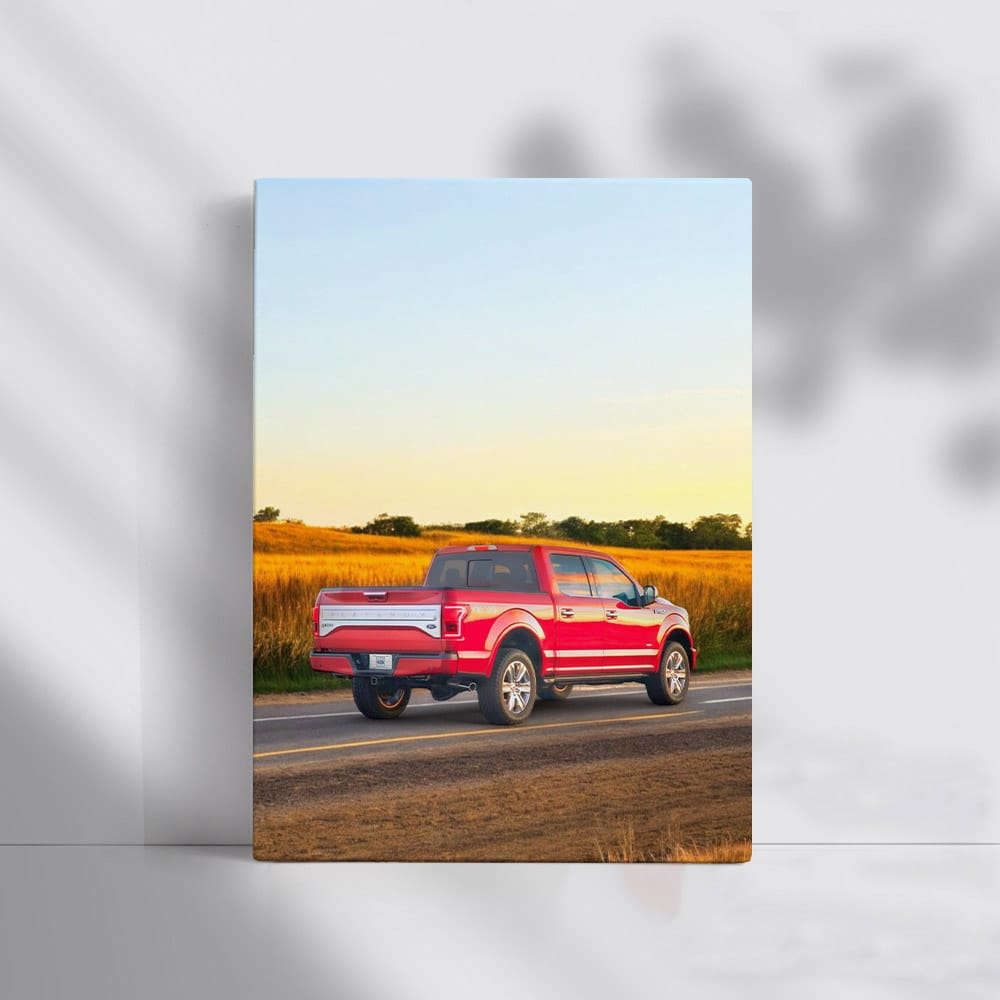 Ford F-Series on Country Road, Wheat Field Backdrop - Tough & Reliable