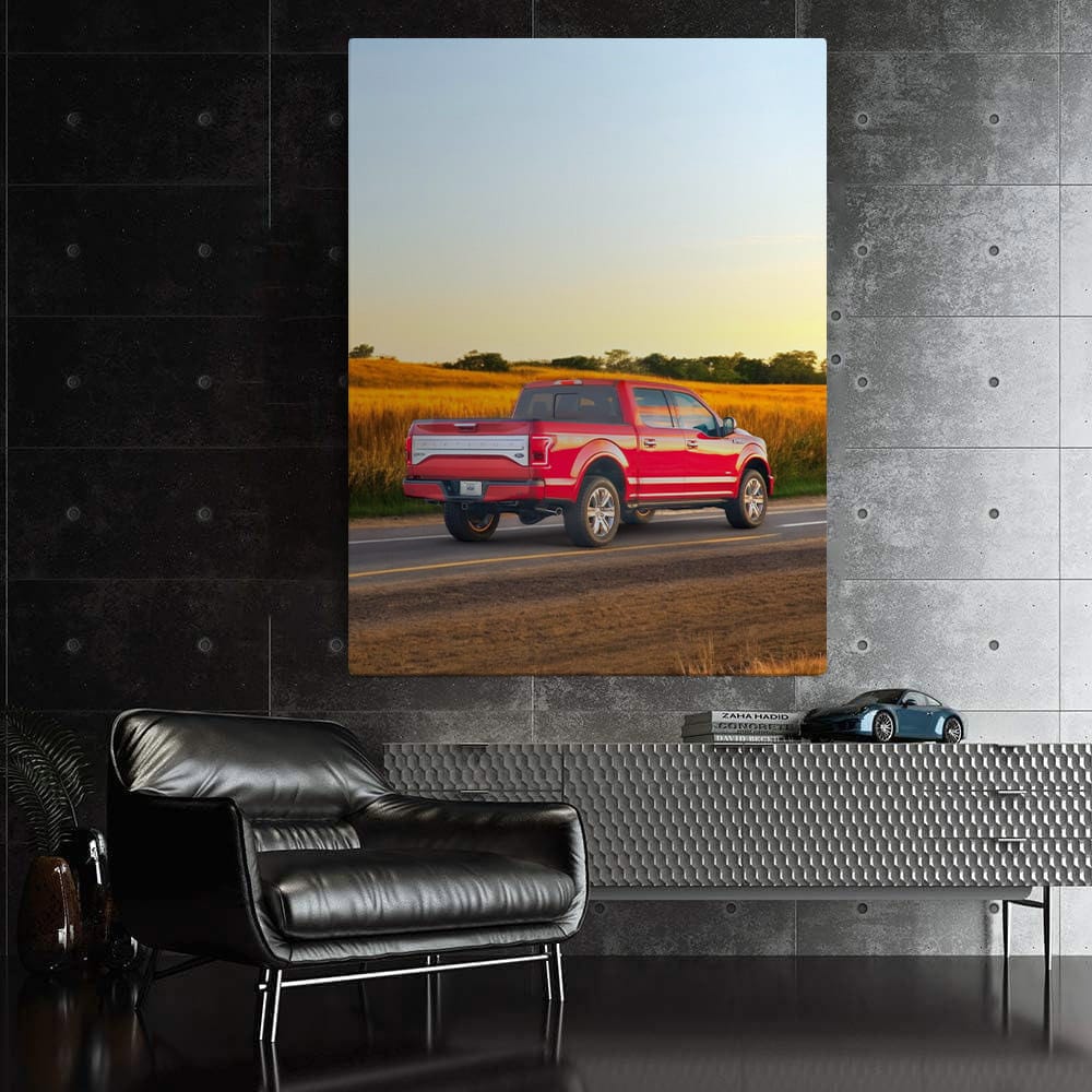 Ford F-Series on Country Road, Wheat Field Backdrop - Tough & Reliable