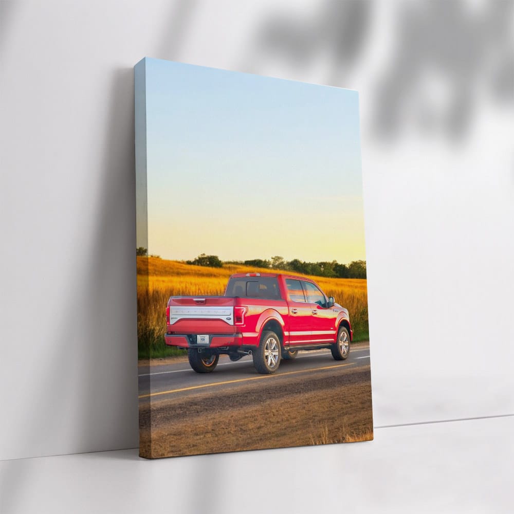 Ford F-Series on Country Road, Wheat Field Backdrop - Tough & Reliable