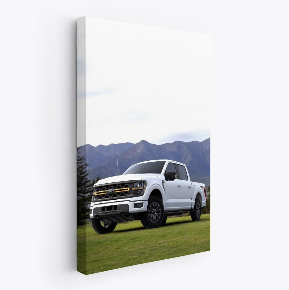 Ford F-Series with Majestic Mountain Range - Rugged Power