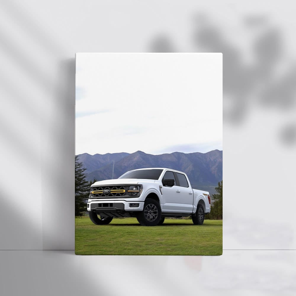 Ford F-Series with Majestic Mountain Range - Rugged Power