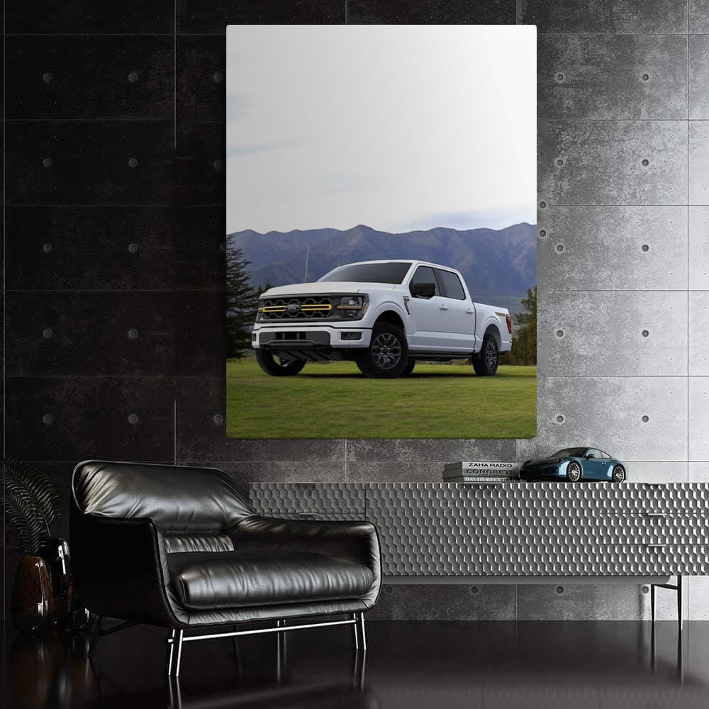 Ford F-Series with Majestic Mountain Range - Rugged Power