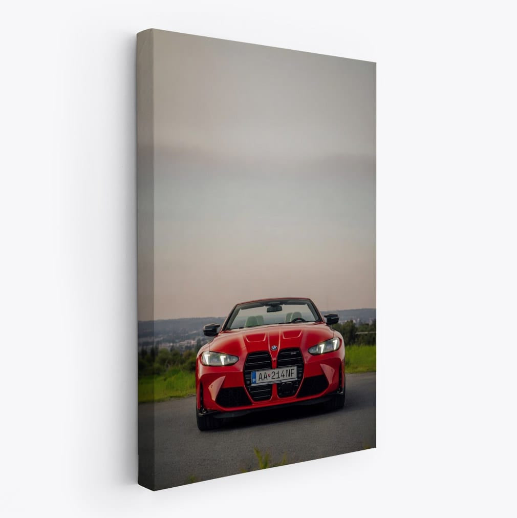 BMW M4 Competition 2025 Red Convertible Front - Dynamic Elegance