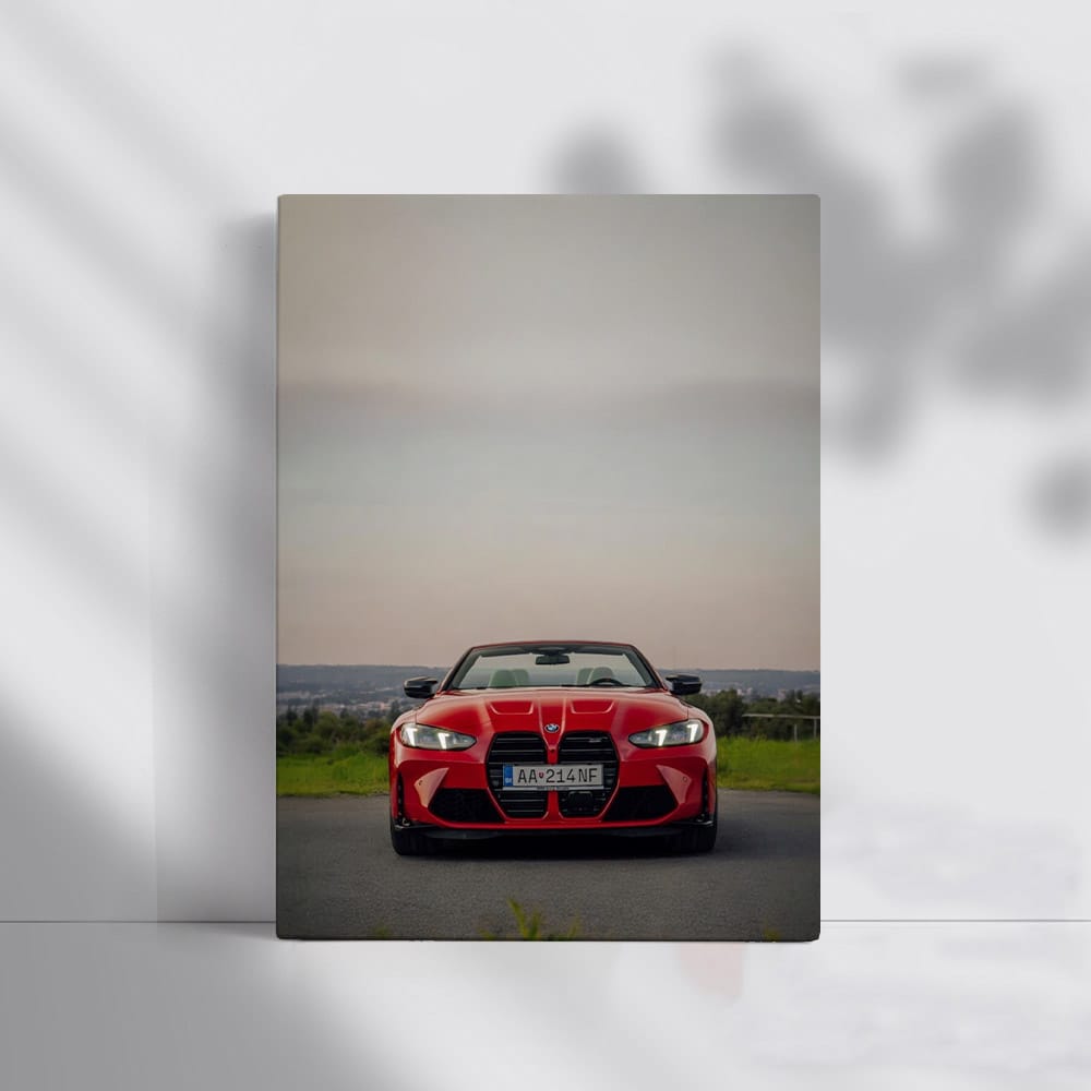 BMW M4 Competition 2025 Red Convertible Front - Dynamic Elegance