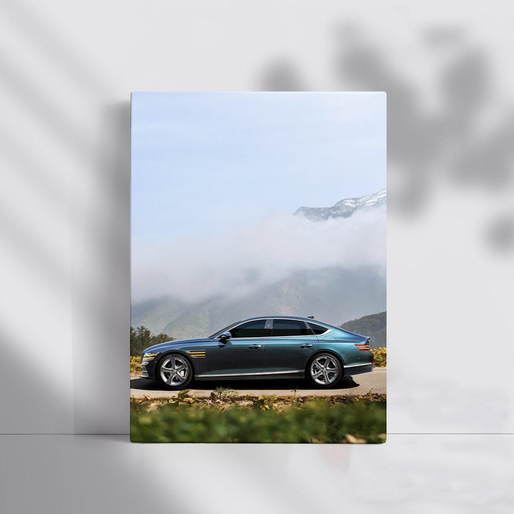 Genesis G80 in Foggy Mountains - Elegance Meets Adventure
