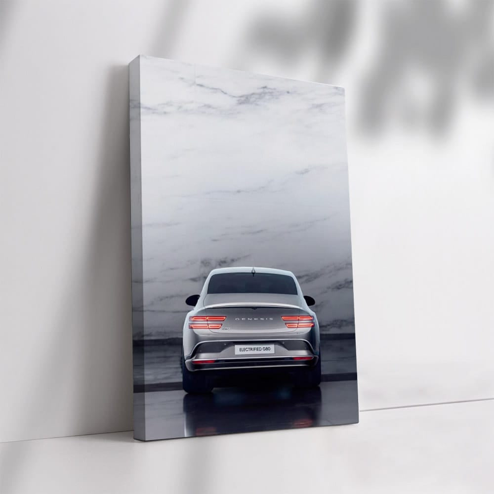 Genesis G80 Posed Against Marble: Elegance in Design