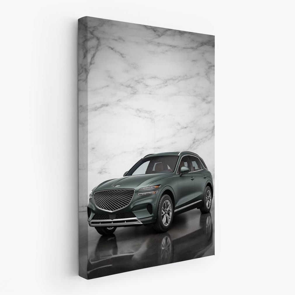 Genesis GV70 with Marble Backdrop: Elegance Meets Power
