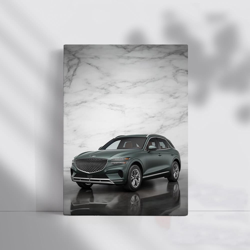 Genesis GV70 with Marble Backdrop: Elegance Meets Power