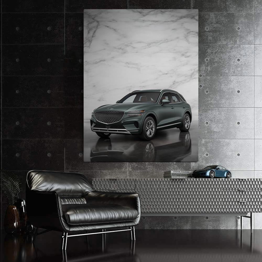 Genesis GV70 with Marble Backdrop: Elegance Meets Power