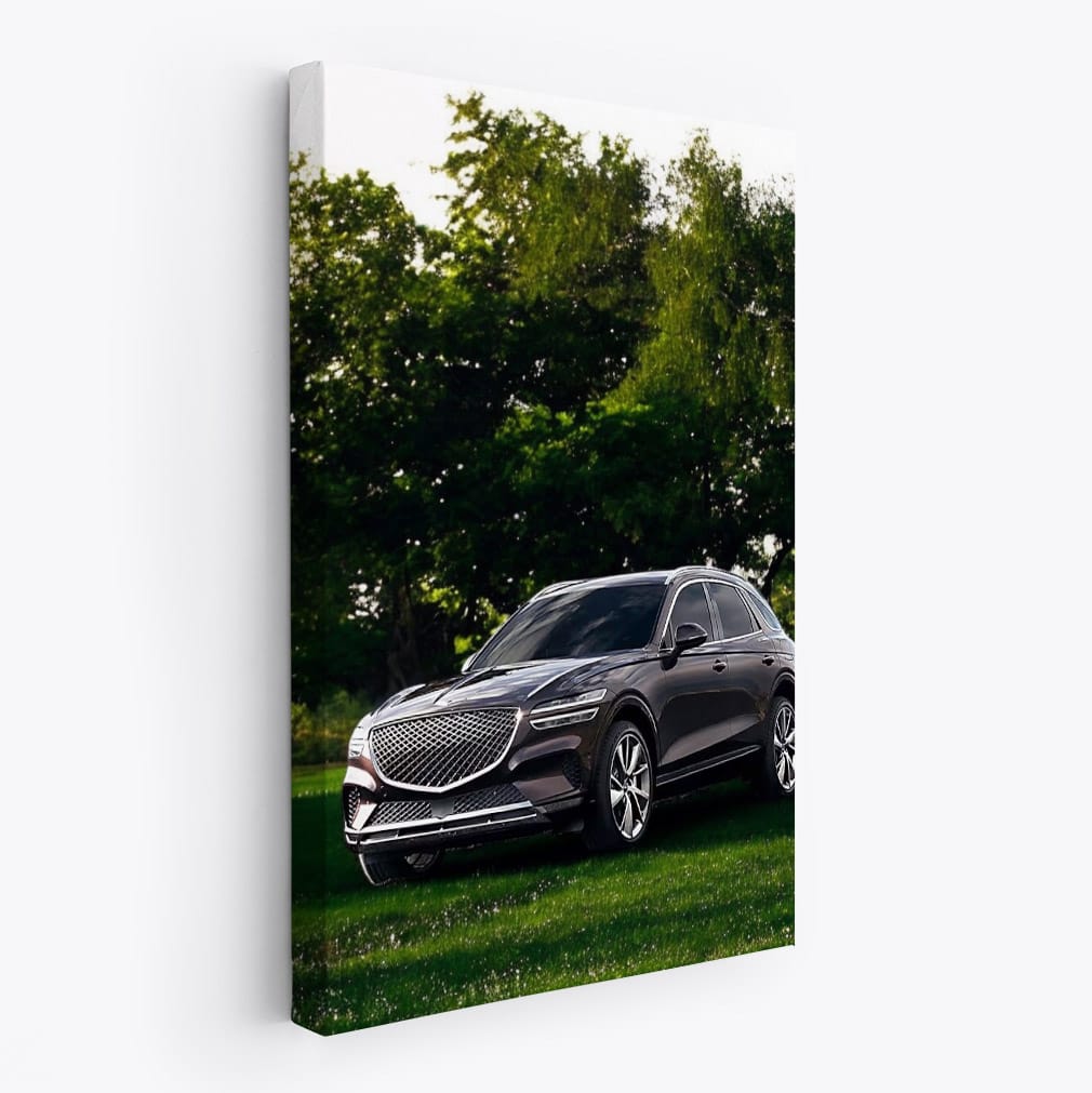 Genesis GV70 Elegantly Parked in Garden - Luxury Redefined
