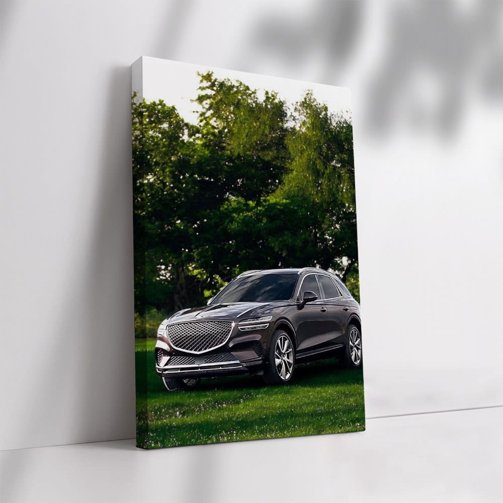 Genesis GV70 Elegantly Parked in Garden - Luxury Redefined