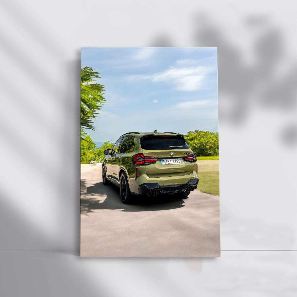 Vibrant Green BMW X3M on Sunny Day - Dynamic Elegance