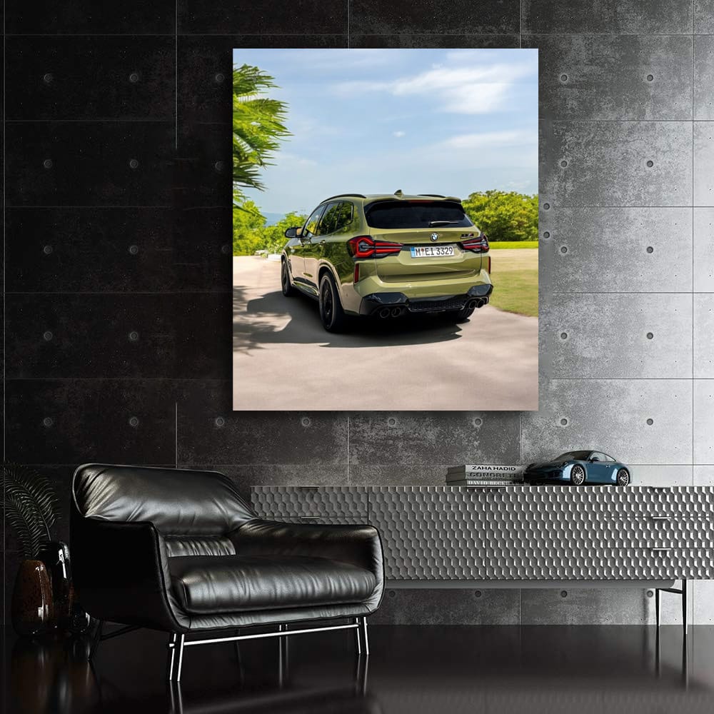 Vibrant Green BMW X3M on Sunny Day - Dynamic Elegance