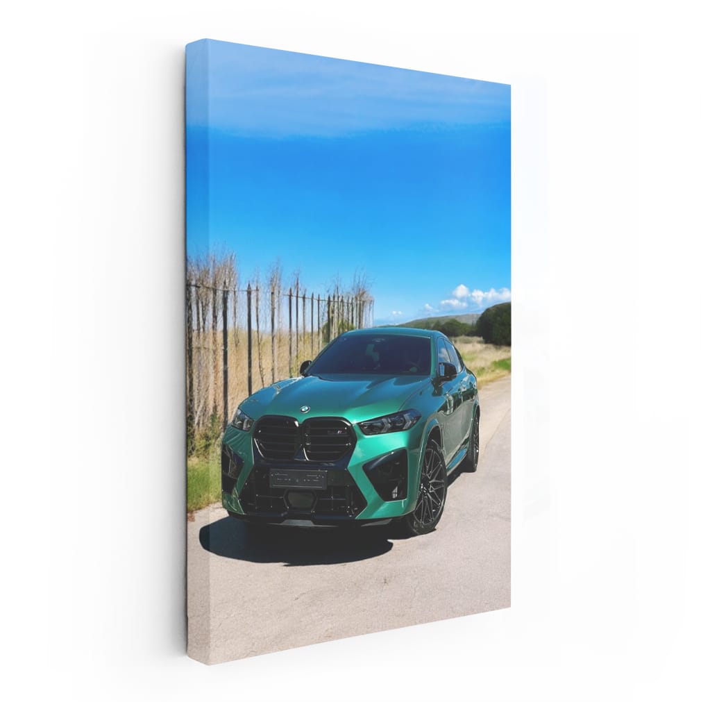 Green Bmw X6m In The Villag Wall Art