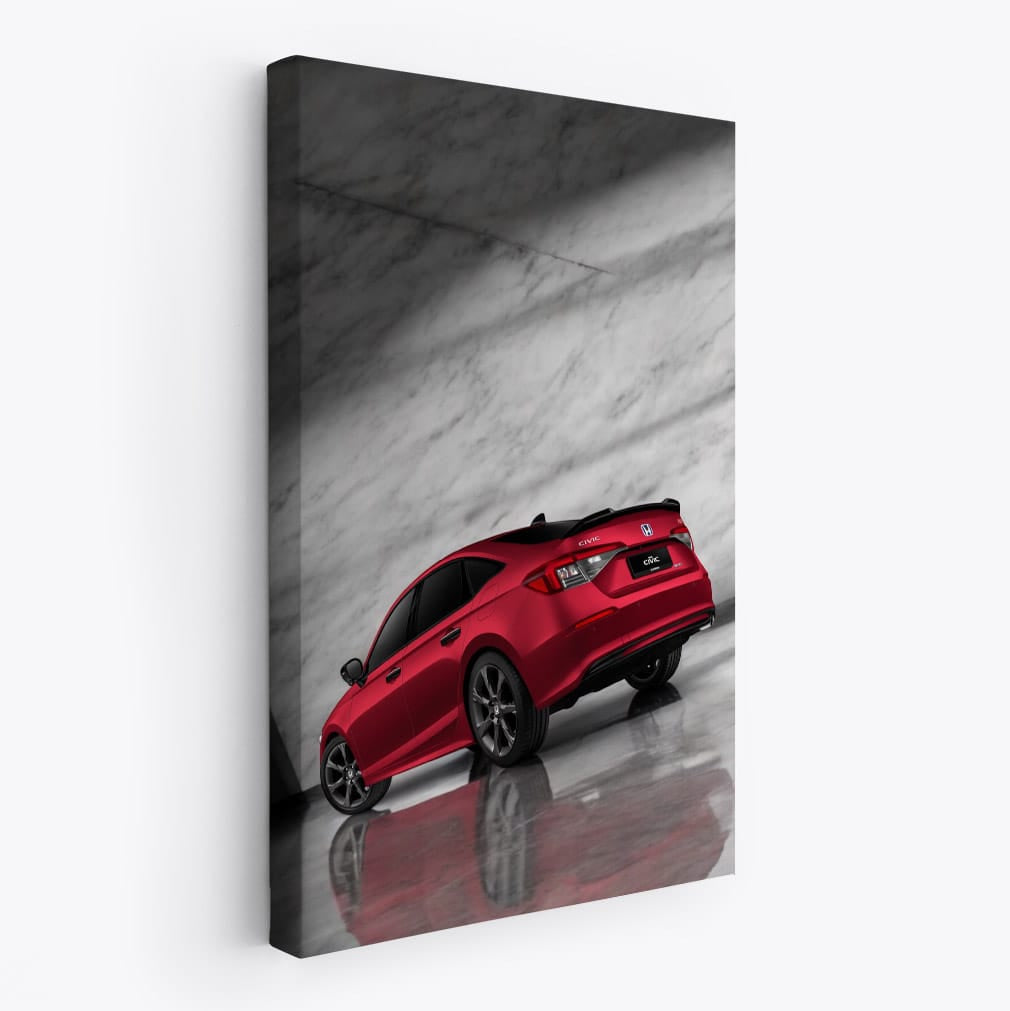 2025 Honda Civic with Marble Backdrop: Elegant and Dynamic