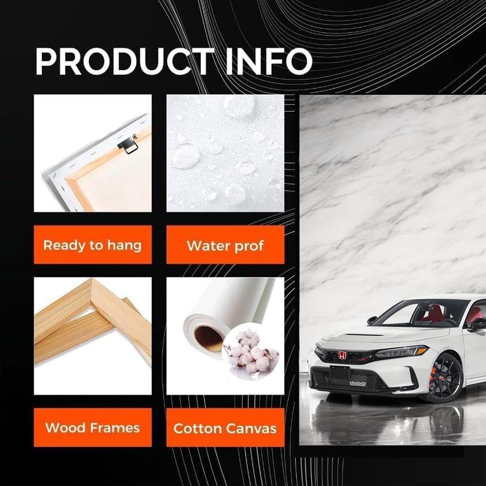 2025 Honda Civic with Marble Backdrop - Sleek and Stylish