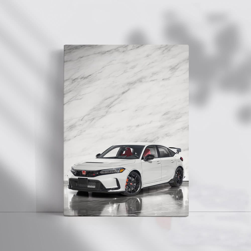 2025 Honda Civic with Marble Backdrop - Sleek and Stylish