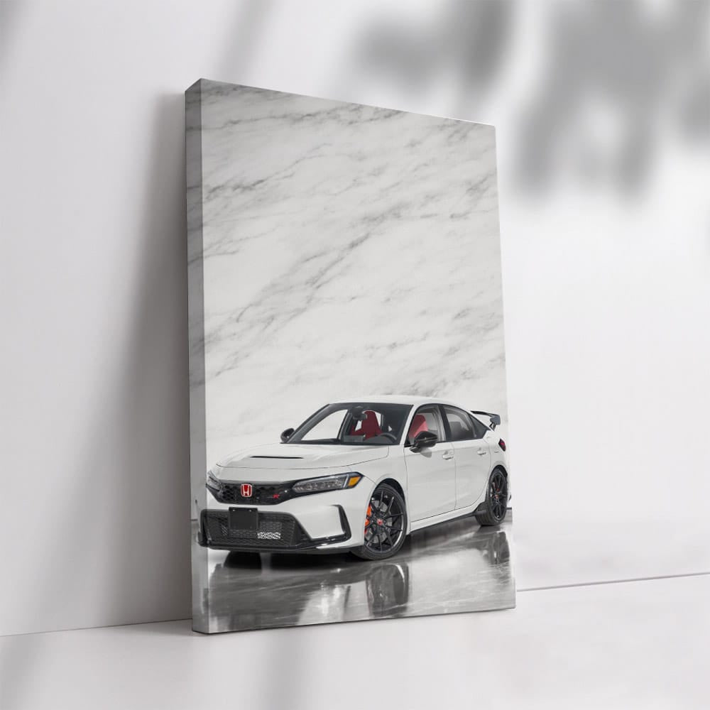 2025 Honda Civic with Marble Backdrop - Sleek and Stylish